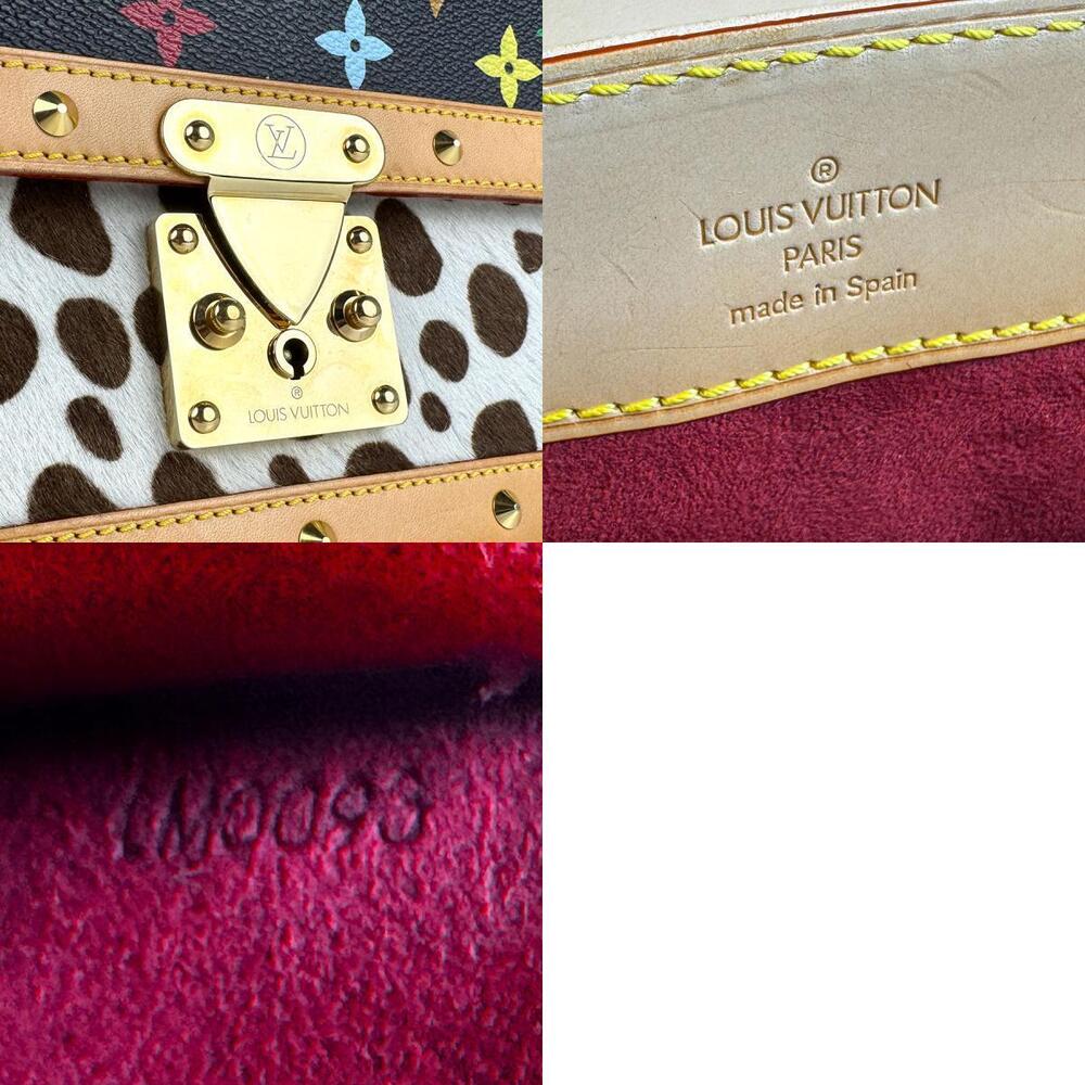 Louis Vuitton Shoulder Bag Sac Dalmatian Monogram Multicolor Calf Hair Black - Picture 5 of 5